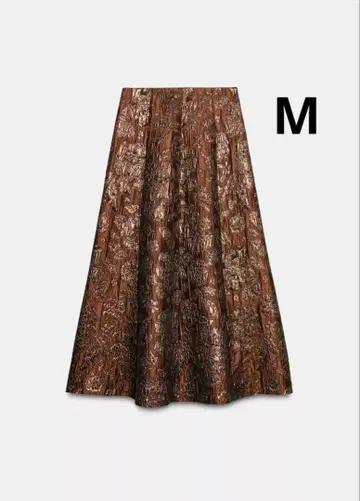 ZARA 자라 자카드 직조 글리터 레이어드 스커트 새상품, 미사용