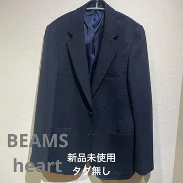 BEAMS HEART 테일러드 자켓 48 네이비 미사용 새상품