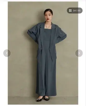 새상품급 niana 플랙티컬 셋업 블루