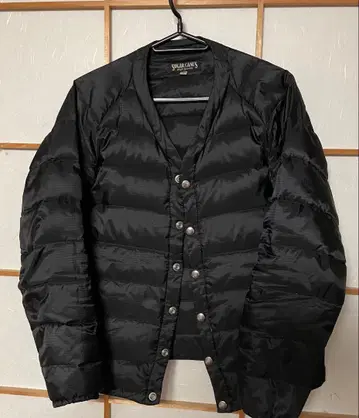 SUGAR CANE'S 블랙 다운 자켓 S 얇은 소재 이너 다운
