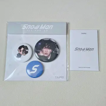 Snow Man 1st Pop Up 포토 카드 캔뱃지 세트 와타나베 쇼타