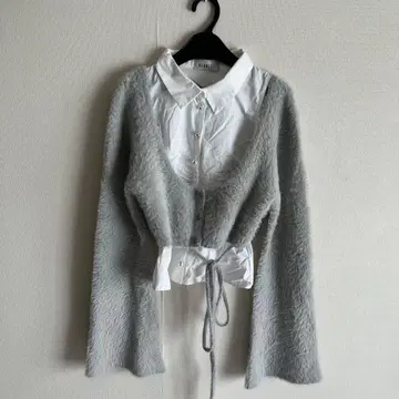 BUBBLES 가디건 앙상블 그레이