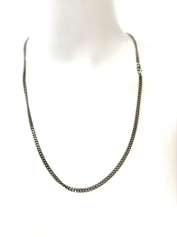 실버925 키헤이 2면 더블 체인 목걸이 60cm 폭 3mm