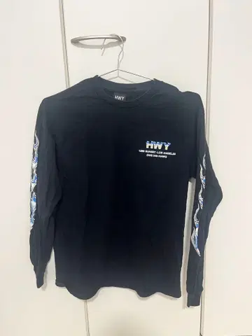 HWY 블랙 긴팔 롱티 M