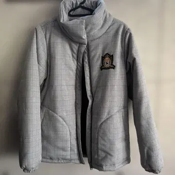 OPST 그레이 계열 체크 다운 자켓