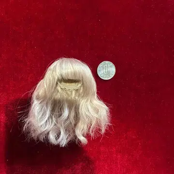 4인치 4inch 가발 블라인드 인형 커스텀 블론드 컬