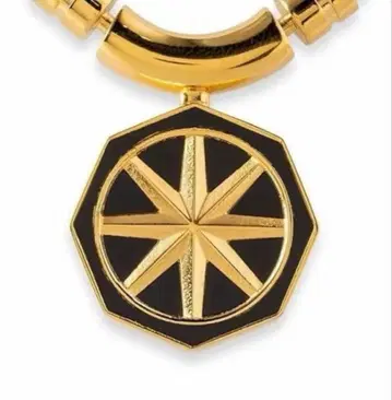 완판템 반데르 팔각형 디자인 목걸이 골드 톤