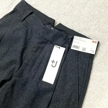 [ 미사용 새상품 ] 유니클로 +J 울 블렌드 턱 팬츠 73 다크 그레이
