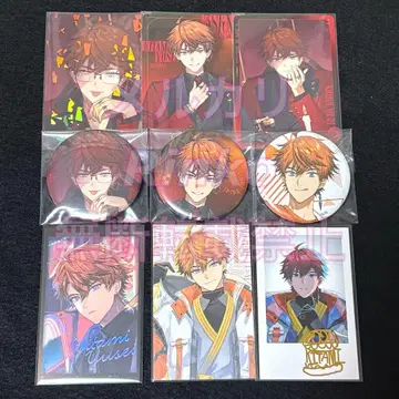 3SKM 키타미 유세이 하프애니 1st 애니버서리 카드 캔뱃지 세트