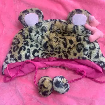 USJ 핑크 팬서 레오파드 무늬 팬캡 유니버셜