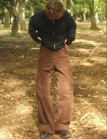 코듀로이 팬츠 브라운 M