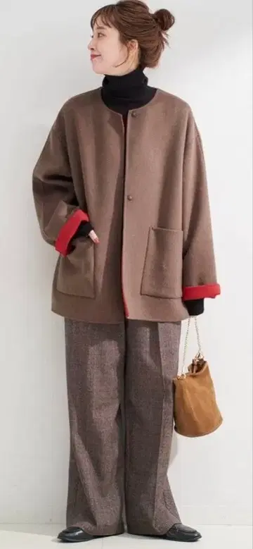 S120 블렌드 숏 기장 리버서블 코트 베이 재고 새상품