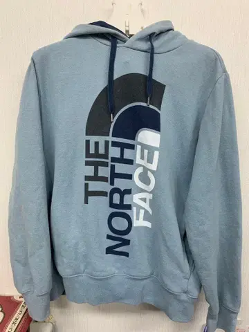 THE NORTH FACE 후드 부착 후드티 라이트 블루 XL 사이즈