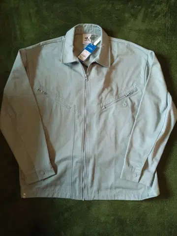 그레이 집업 자켓 자수 로고