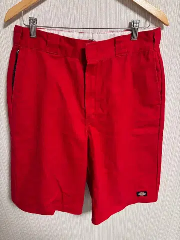 Dickies 하프 팬츠 디키 빨간색