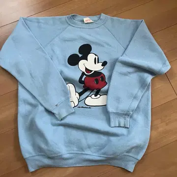 70s~80s 미키마우스 화이트 발 맨투맨