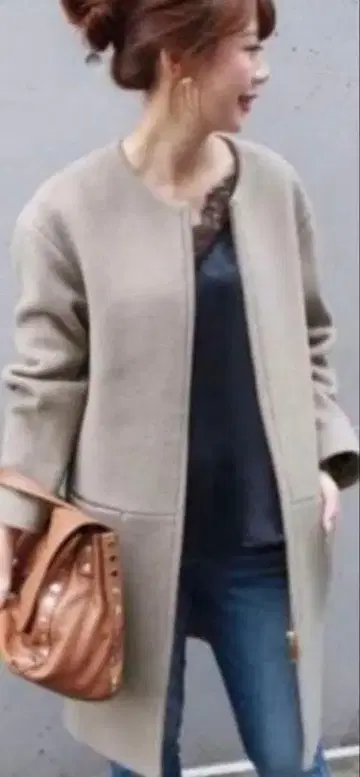 컨디션 최상 NOBLE ZIP 노카라 코트