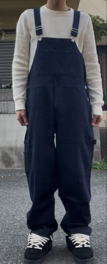 오버롤 와시 데님 라이트온