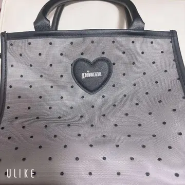 pium 스퀘어 백 도트 튤 부록