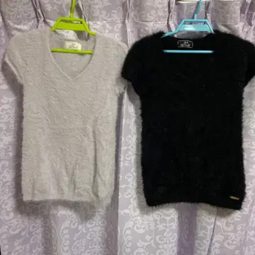 레이디 반팔 스웨터 2색 세트