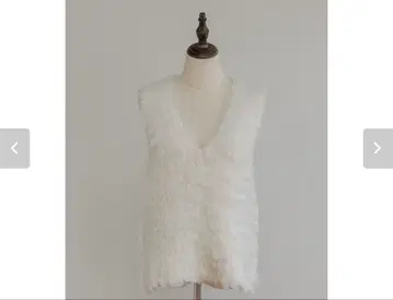 Pois 아이보리 니트 베스트 F 사이즈