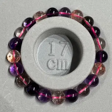 자수정과 크리스탈 팔찌 17cm