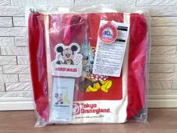 [ 미사용 새상품 ] 디즈니 메모리 고 라운드 40주년 복각 토트백