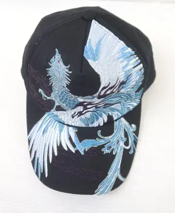 미사용 카라쿠리타마시 243891 봉황 자수 일본풍 패턴 캡