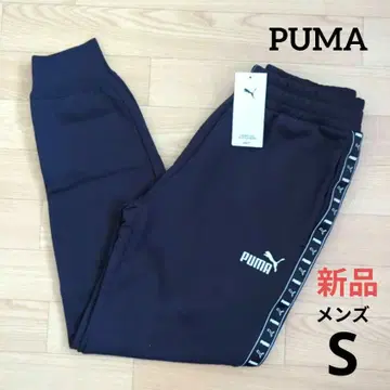 새상품 PUMA 남성용 S 팬츠 네이비 사이드 로고 맨투맨 푸마