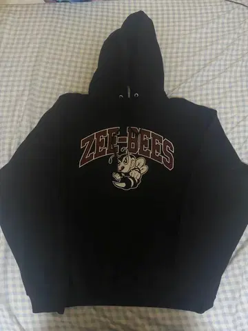 Jerzees 블랙 ZEE-BEES 후드티 L
