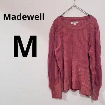 Madewell (메이드웰) [M] 리브 살몬 핑크 긴팔 스웨터