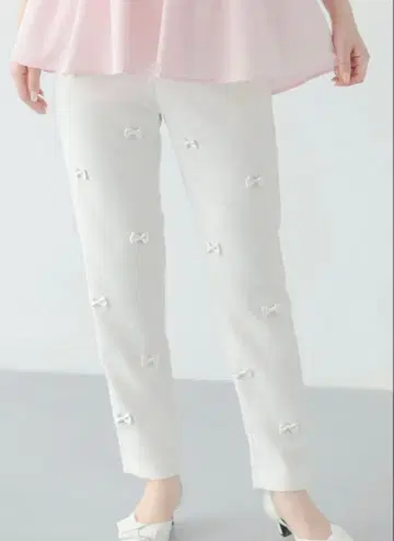 [택 포함 새상품] 핏모아 파스타 리본 팬츠 PS 화이트