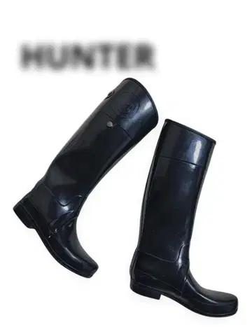 HUNTER 블랙 롱 부츠