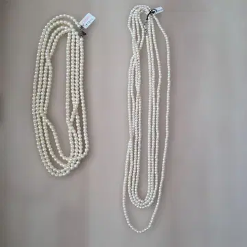 펄 롱 목걸이 2개 세트