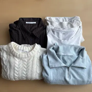 여성용 상의 5세트 KBF UNIQLO 시마무라 등