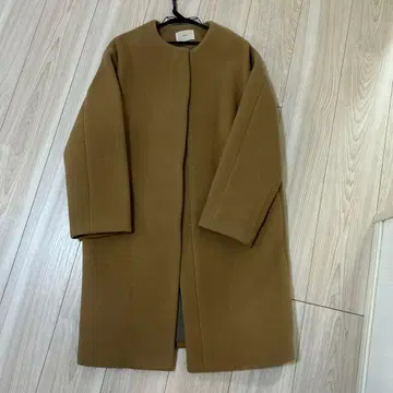 [ 새상품급 ] IENA 램스울 노카라 코트 M 카멜