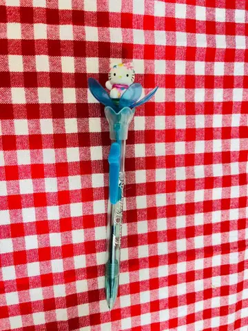 헬로키티 꽃 모양 볼펜 파랑 초레어