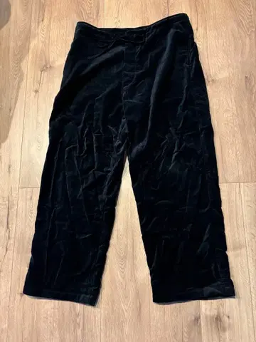 mexiPa 메키파 블랙 벨로아풍 끈팬츠 슬랙스 프리 사이즈