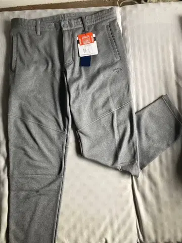 택 포함 새상품 Callaway 그레이 팬츠 사이드 지퍼