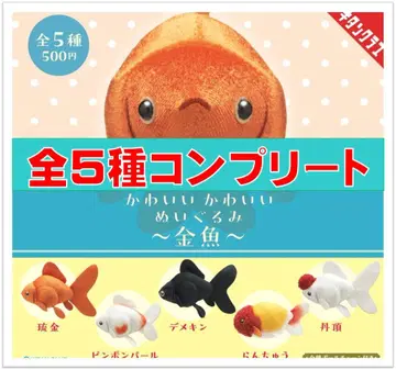 귀여운 귀여운 봉제 인형 금붕어 가챠가챠 전 5종 컴플리트