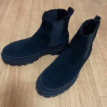 [새상품] ZARA 자라 사이드 고어 부츠 스웨이드 41 블랙