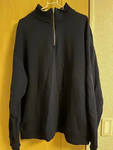 FRUIT OF THE LOOM 네이비 하프 지퍼 트레이닝복