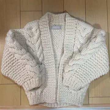 Audrey and john wad 손뜨개질 니트 가디건 숏