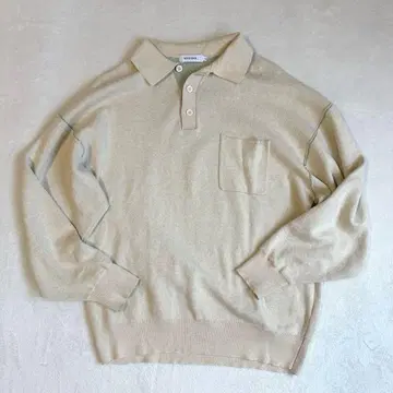 니코앤드 니트 피케 셔츠 스웨터 아메카지 바이컬러 루즈핏 M