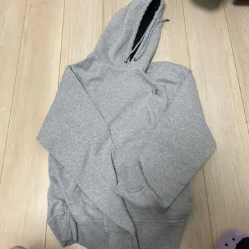 Champion 그레이 후드 부착 후드티