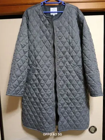 SEASON REASON 그레이 퀼팅 롱 코트 LL