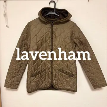 라벤햄 퀼팅 자켓 후드 있음 36 LAVENHAM