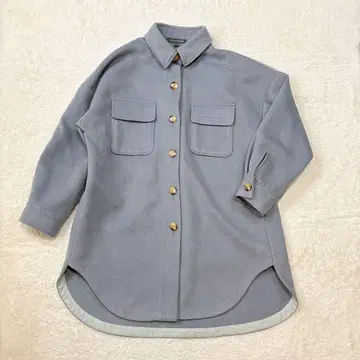 LAURA ASHLEY 자수 긴팔 플리스 셔츠 자켓 오버 사이즈 2437