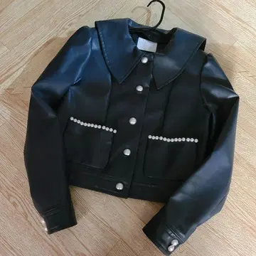 펄 가죽 자켓
