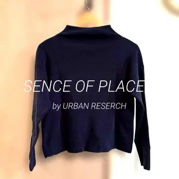 SENCE OF PLACE 크루넥 긴팔 니트 네이비